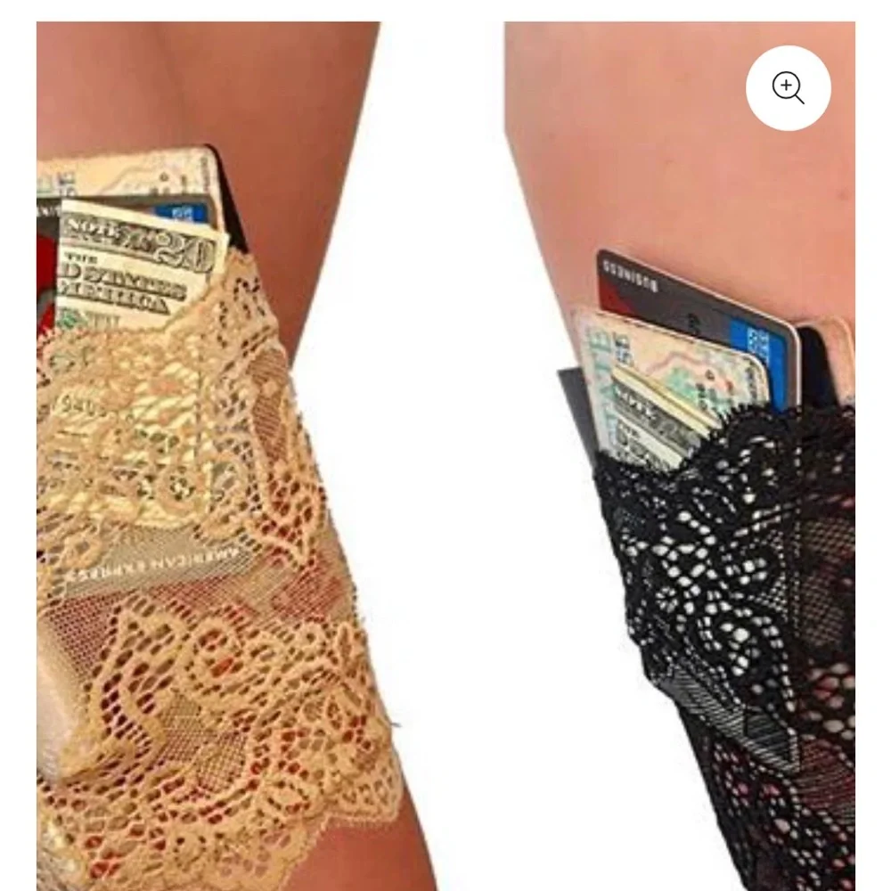 COPY - Girly Go Garter thigh pouch to hide your phone and money size L - Picture 8 of 8